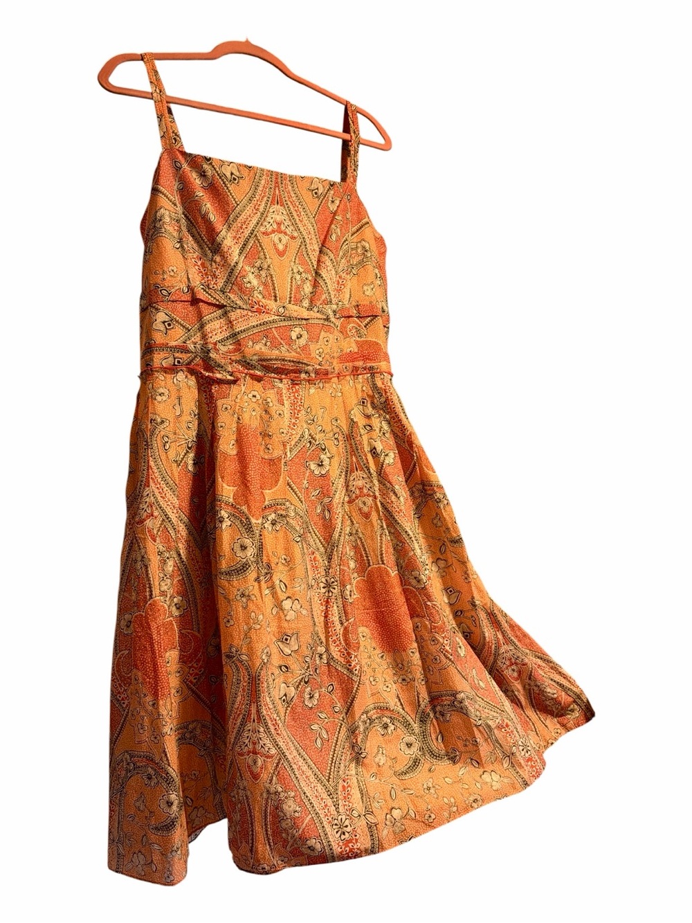 ANN TAYLOR Silk Blend Paisley Print Cami Dress | Size 16 - Picture 6 of 16